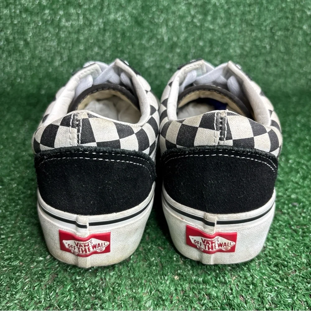 Vans Old Skool Checkerboard Womens Size 8 Black White Platform Shoes Sneakers - Picture 4 of 12